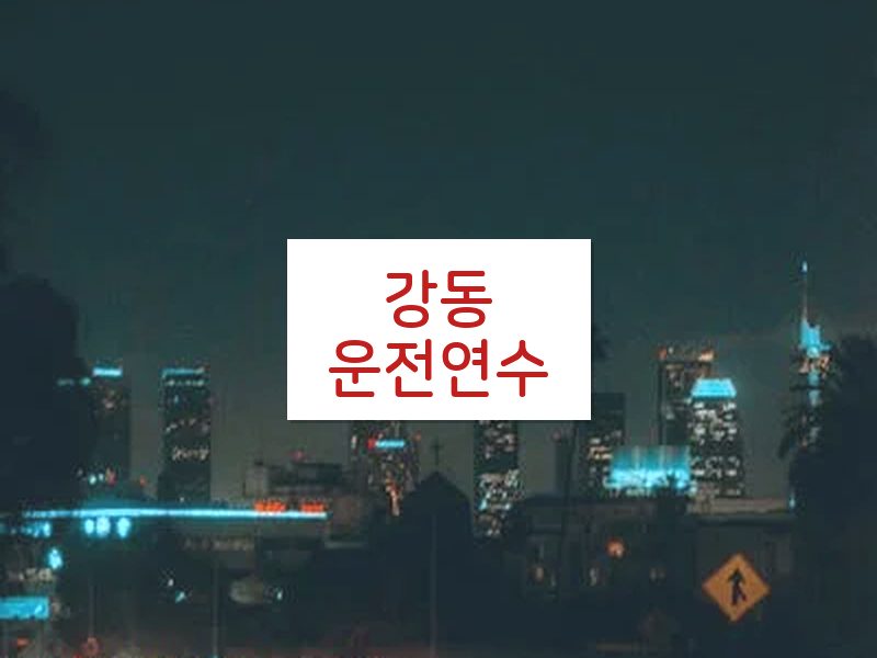 강동운전연수 후기
