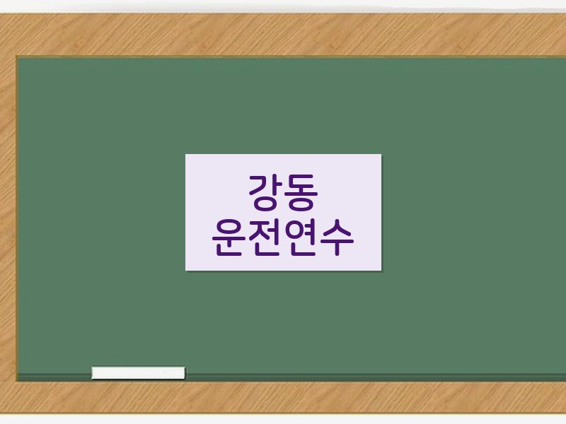 강동운전연수 후기