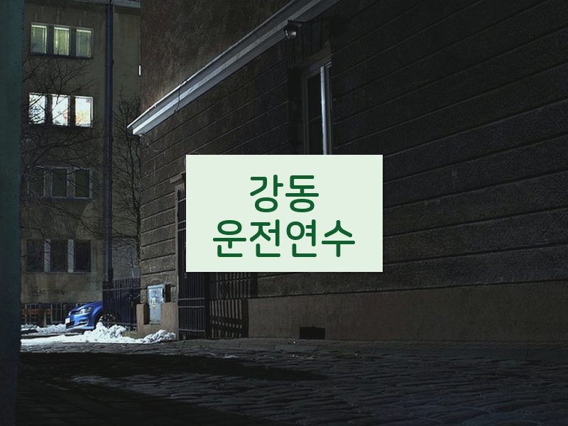 강동운전연수 후기