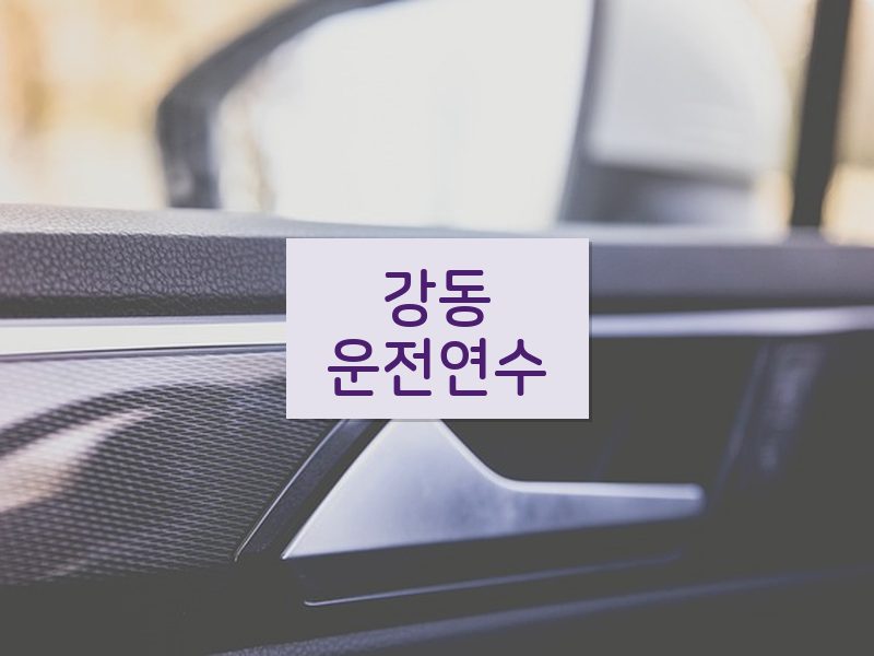 강동운전연수 후기