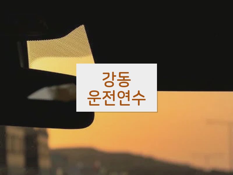 강동운전연수 후기