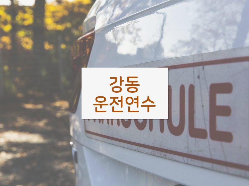 강동운전연수 후기