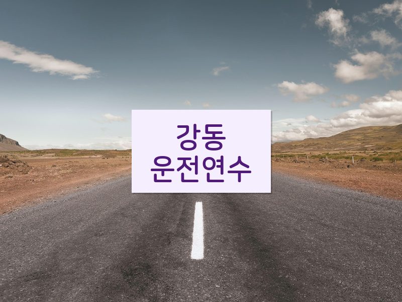 강동운전연수 후기