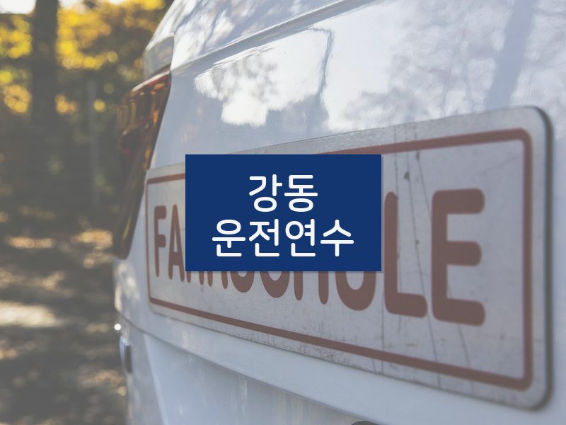 강동운전연수 후기