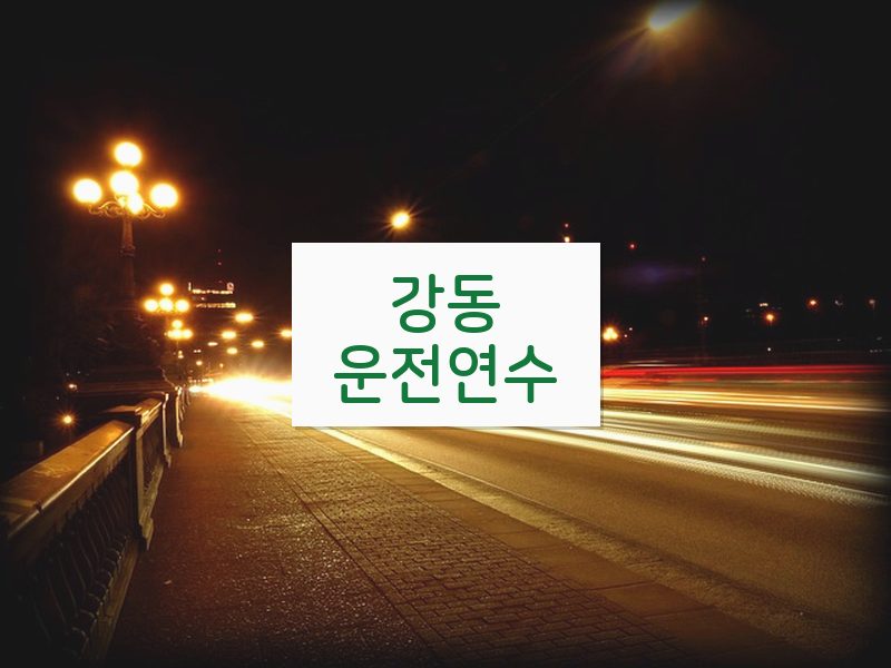 강동운전연수 후기