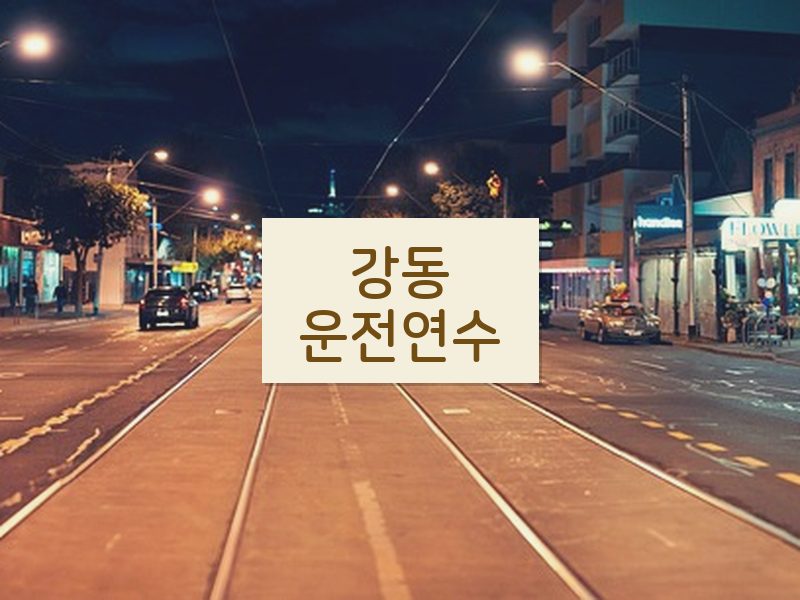강동운전연수 후기