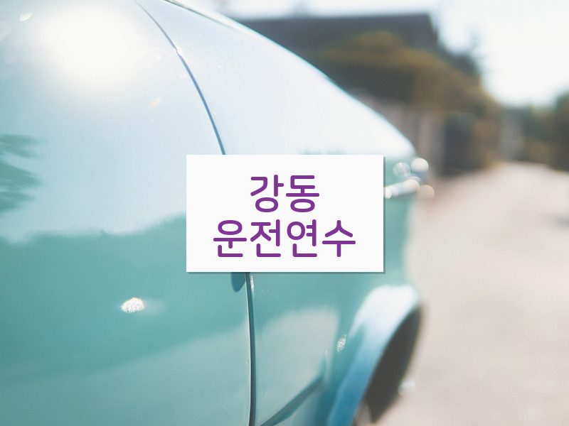 강동운전연수 후기
