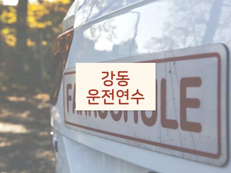 강동운전연수 후기