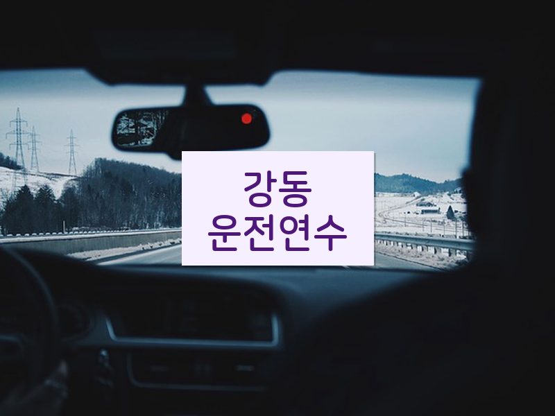 강동운전연수 후기