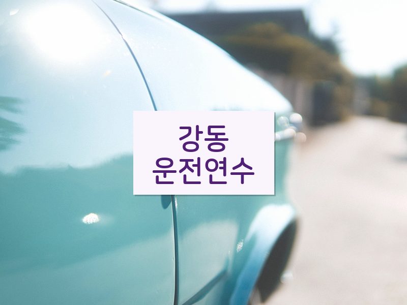 강동운전연수 후기