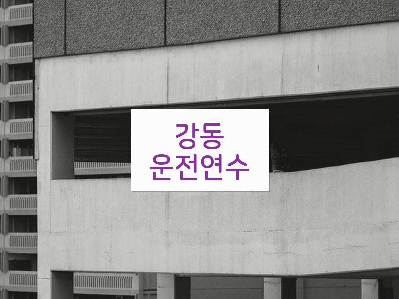 강동운전연수 후기