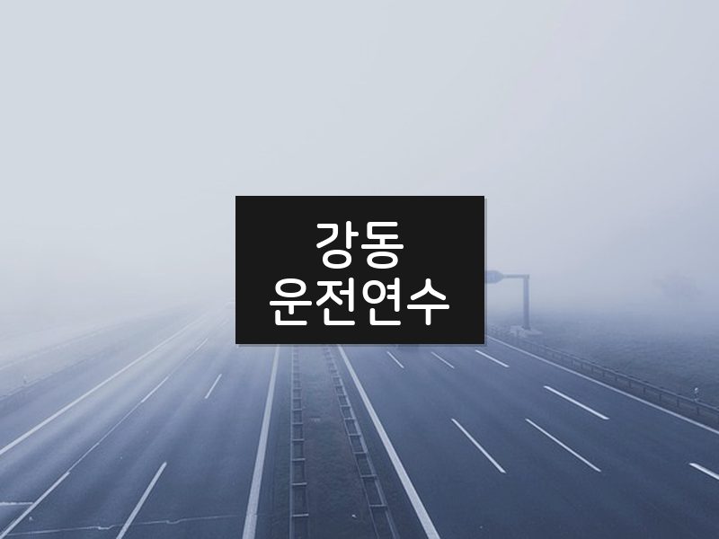 강동운전연수 후기