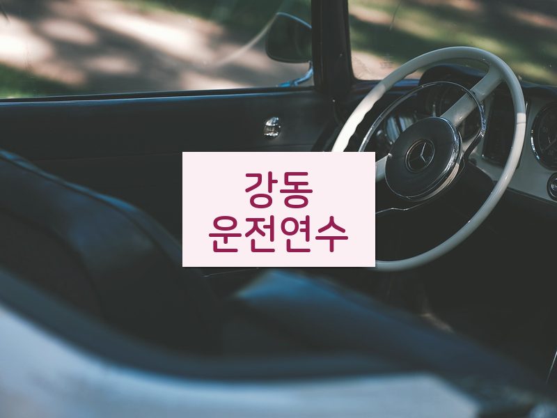 강동운전연수 후기