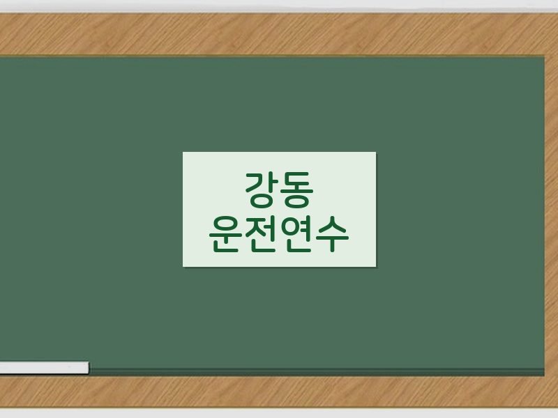 강동운전연수 후기