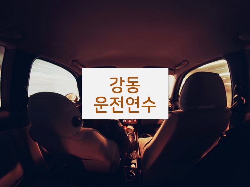강동운전연수 후기