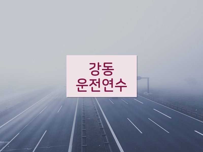 강동운전연수 후기