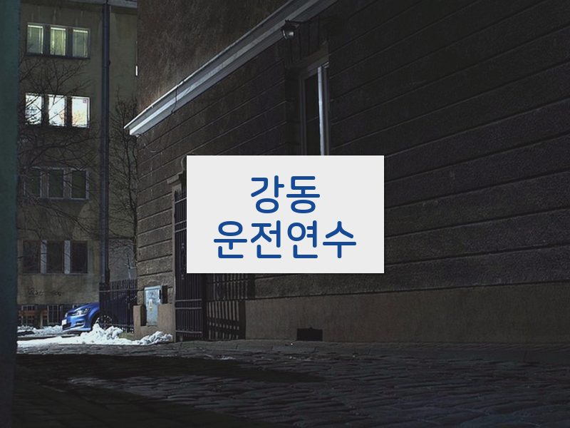 강동운전연수 후기