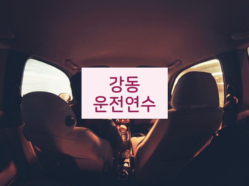 강동운전연수 후기