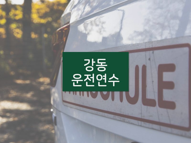 강동운전연수 후기