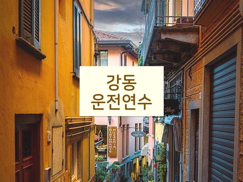 강동운전연수 후기