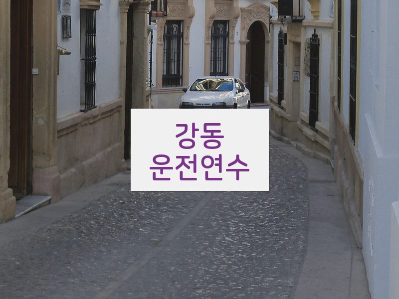 강동운전연수 후기