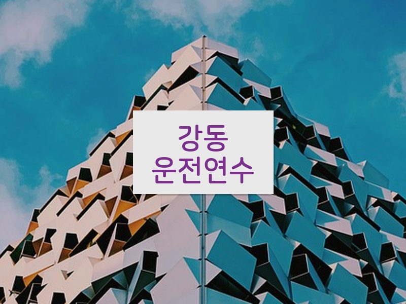 강동운전연수 후기