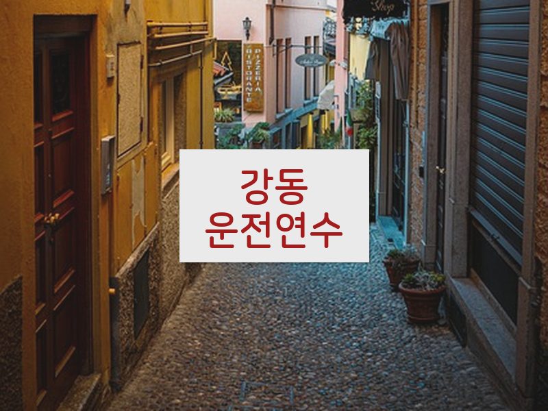 강동운전연수 후기