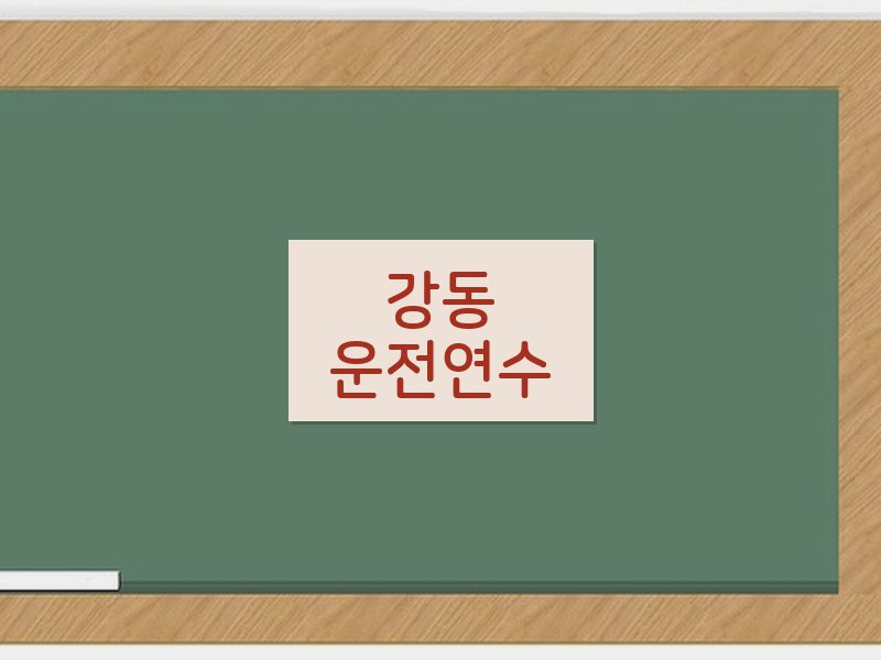 강동운전연수 후기