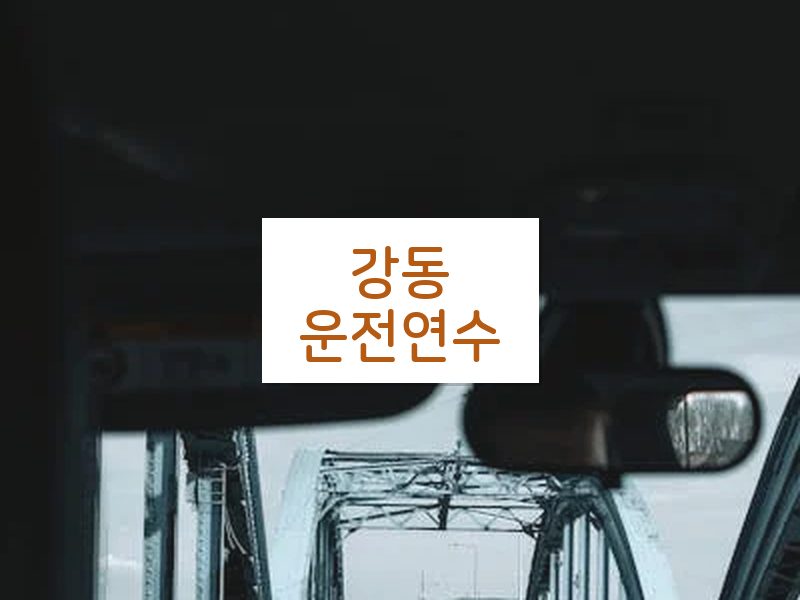 강동운전연수 후기