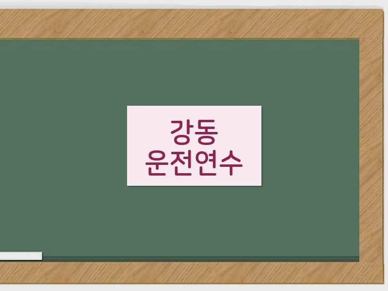 강동운전연수 후기