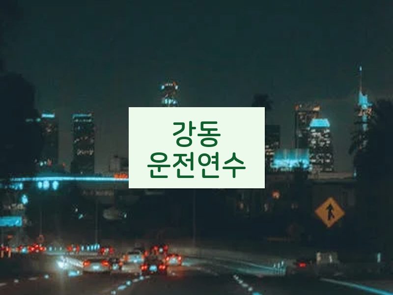강동운전연수 후기