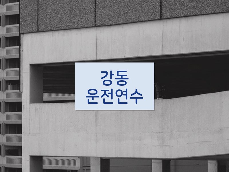 강동운전연수 후기