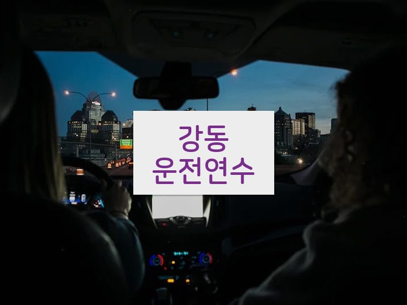 강동운전연수 후기