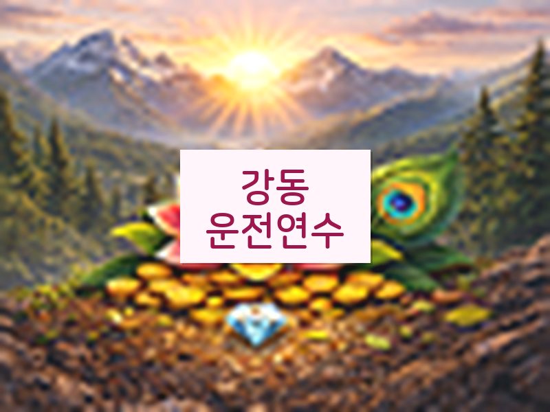 강동운전연수 후기