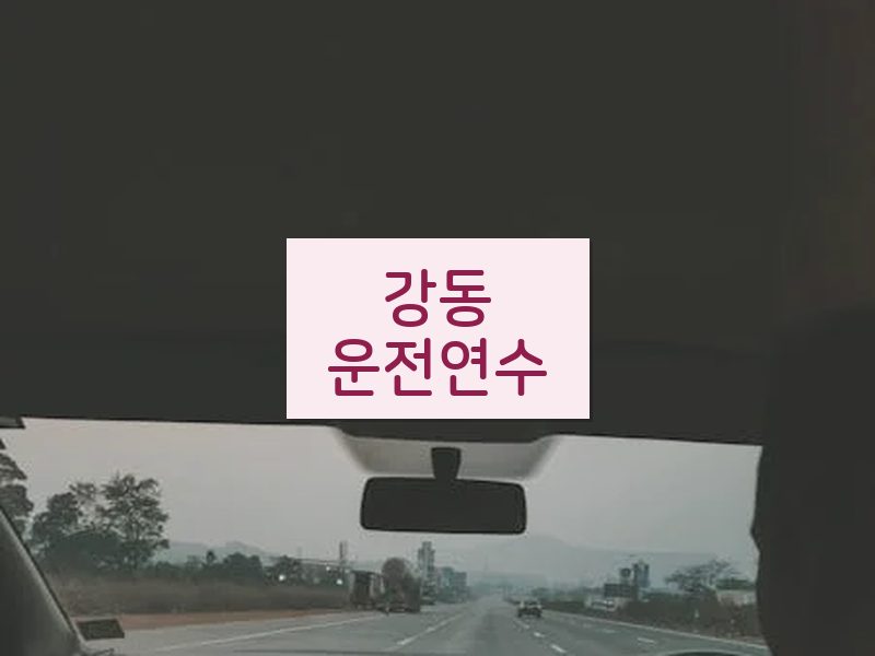 강동운전연수 후기