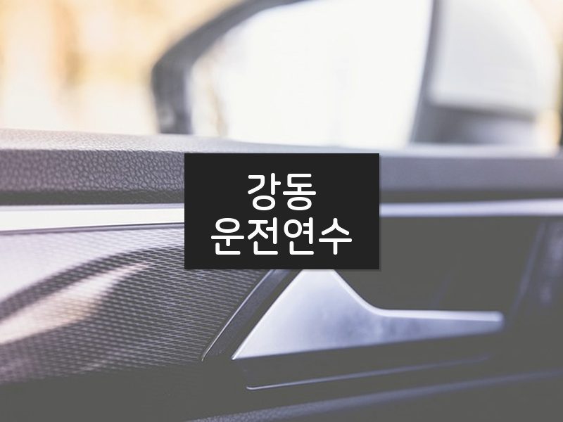 강동운전연수 후기