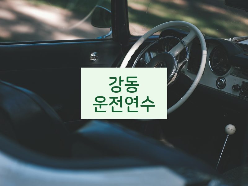 강동운전연수 후기