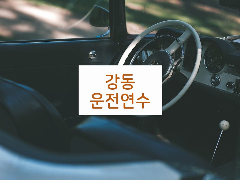 강동운전연수 후기
