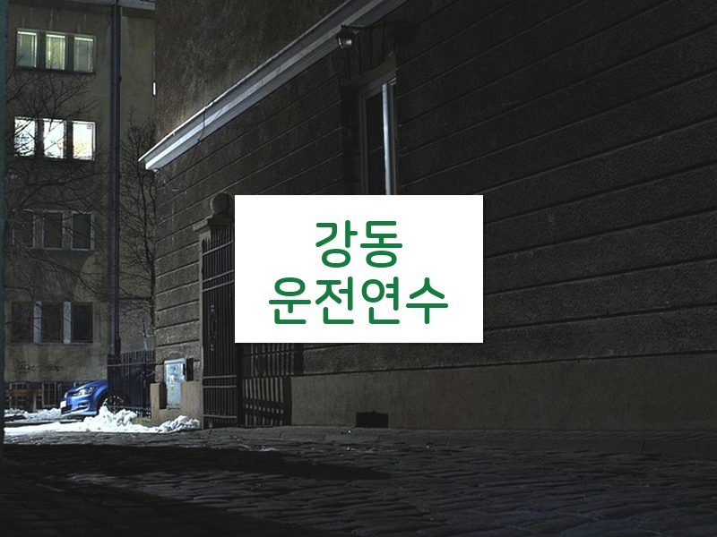 강동운전연수 후기