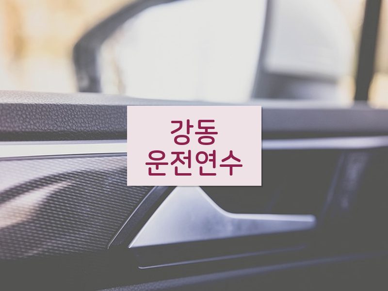 강동운전연수 후기