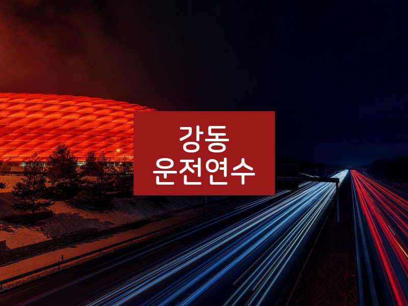 강동운전연수 후기