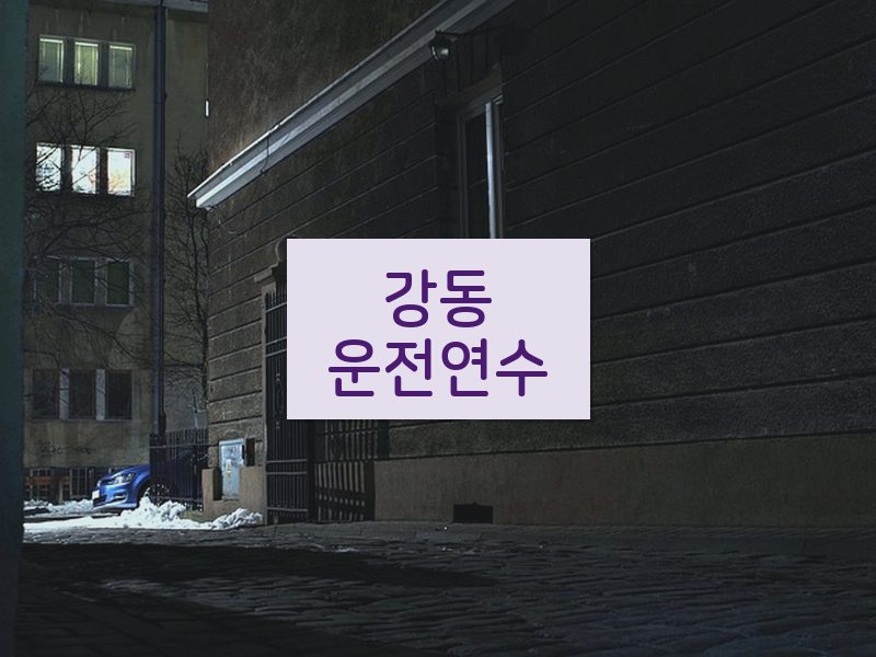 강동운전연수 후기