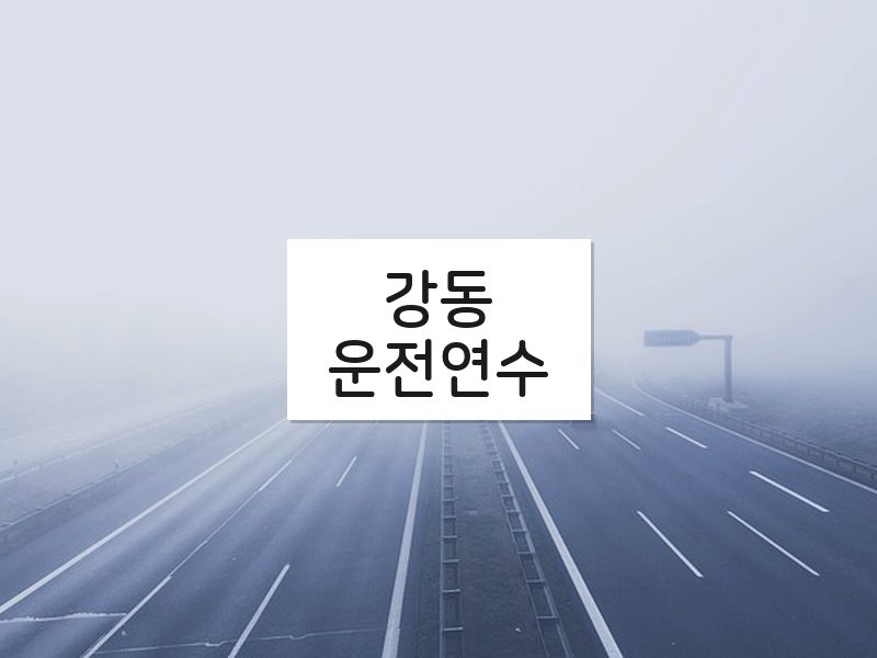 강동운전연수 후기
