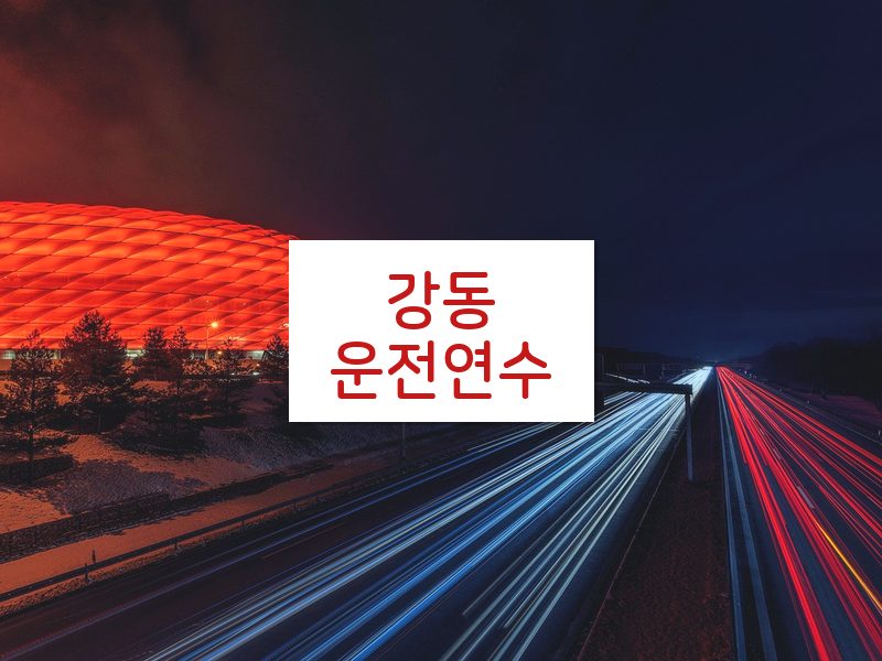강동운전연수 후기