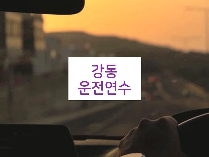 강동운전연수 후기