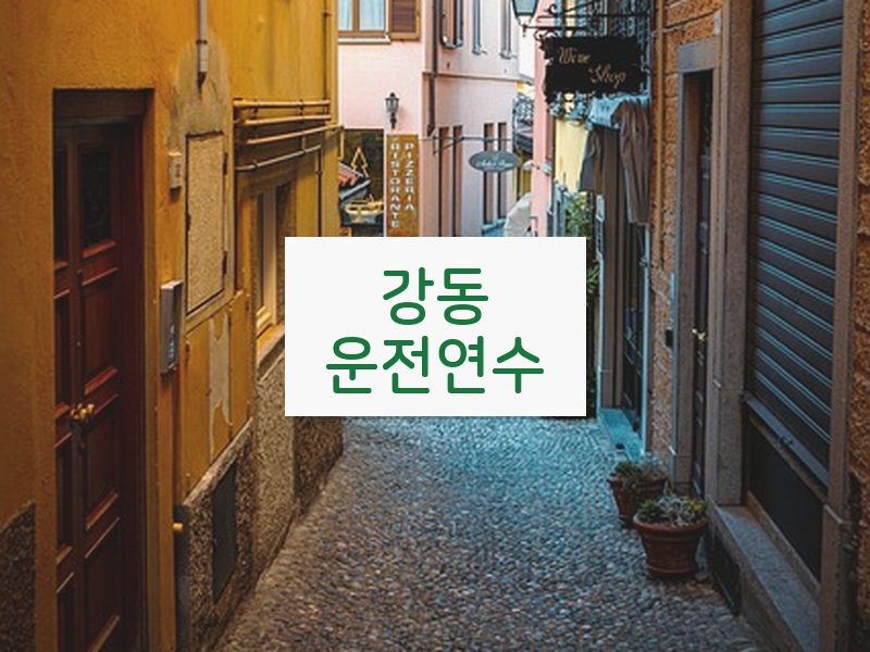 강동운전연수 후기