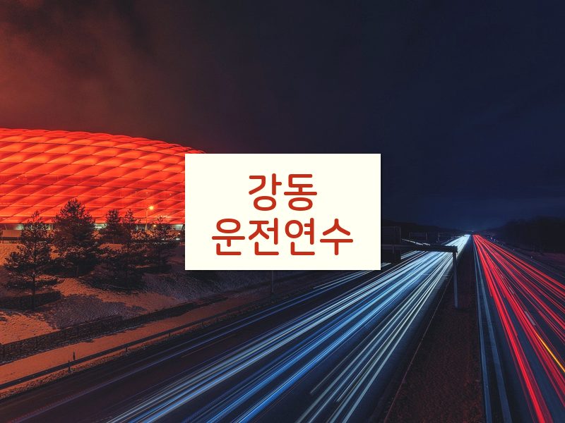 강동운전연수 후기