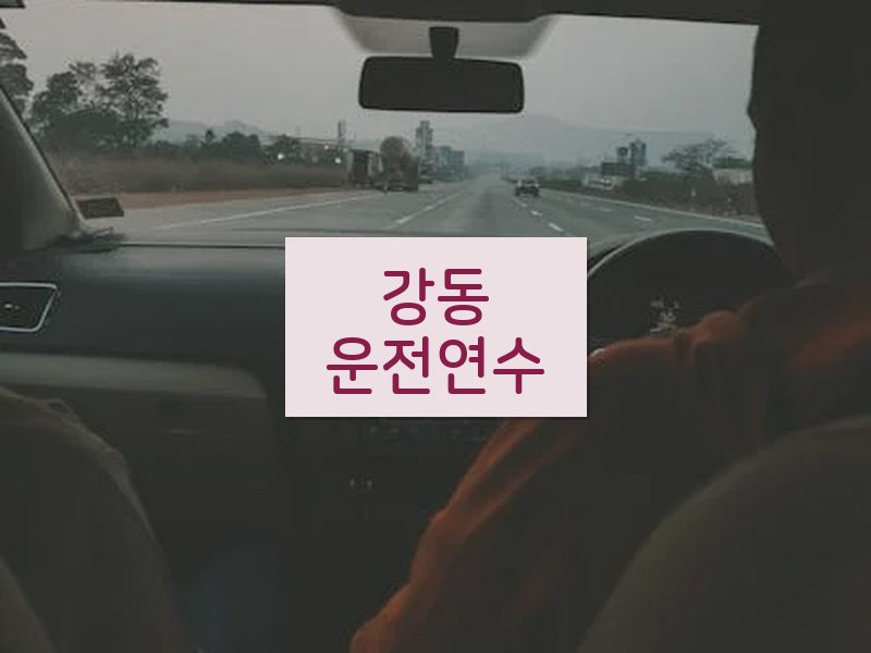 강동운전연수 후기