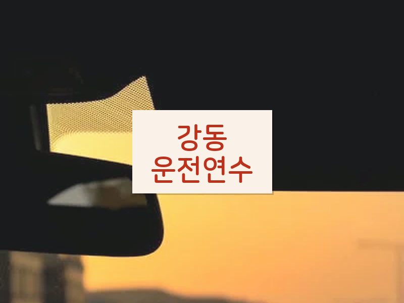 강동운전연수 후기
