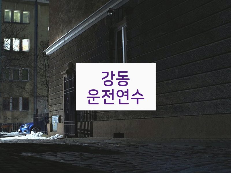 강동운전연수 후기